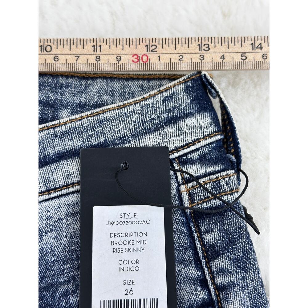 Veronica Beard Brooke Mid Rise Skinny Jeans Women's 26 Indigo Acid Wash - Picture 8 of 12